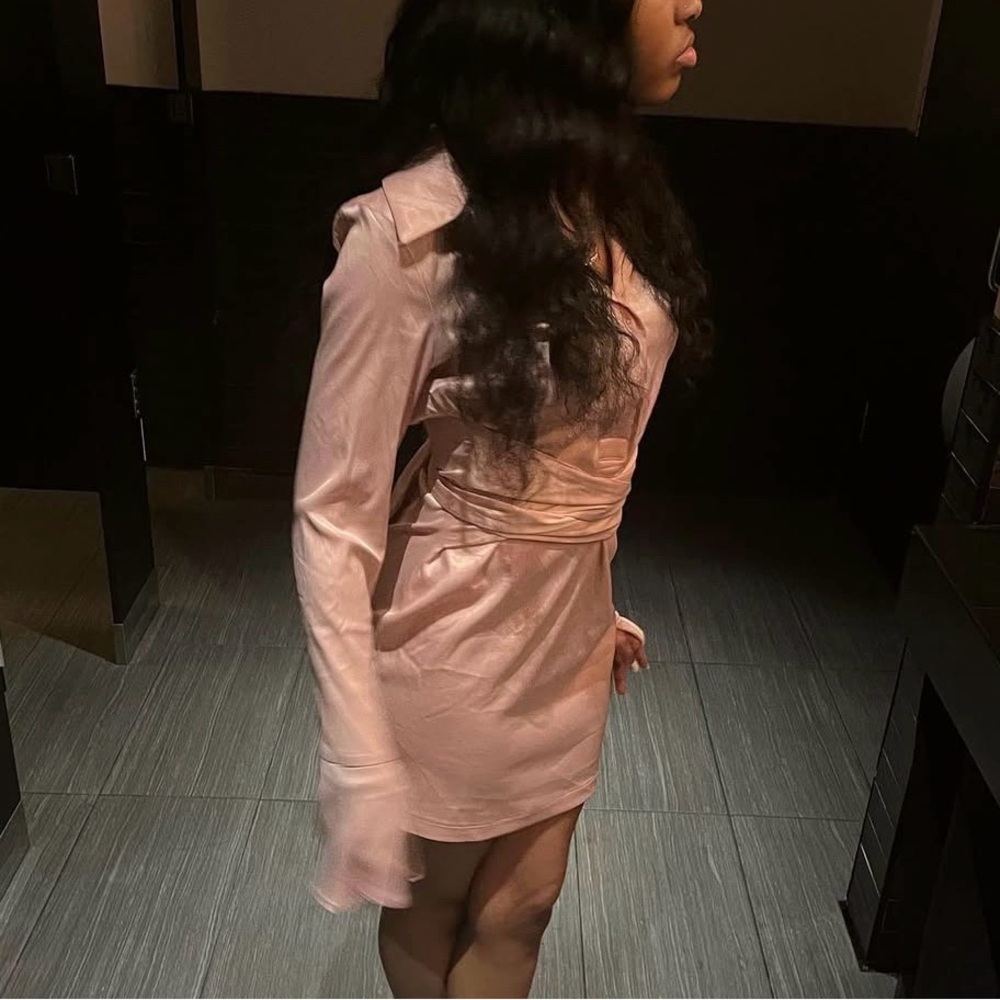 Fashion Nova Blush Long Sleeve Dress